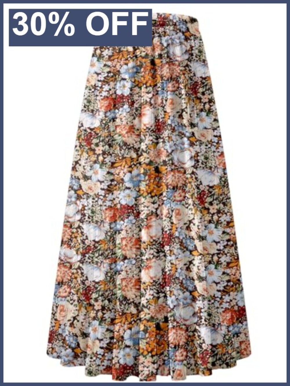 Chiffon Pleated High Waist A-Line Maxi Skirt
